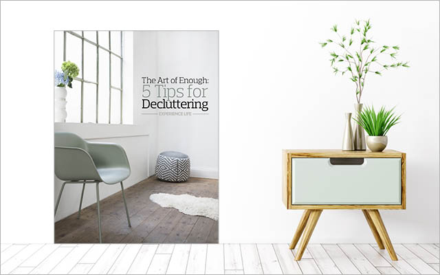A picture of an ebook about decluttering