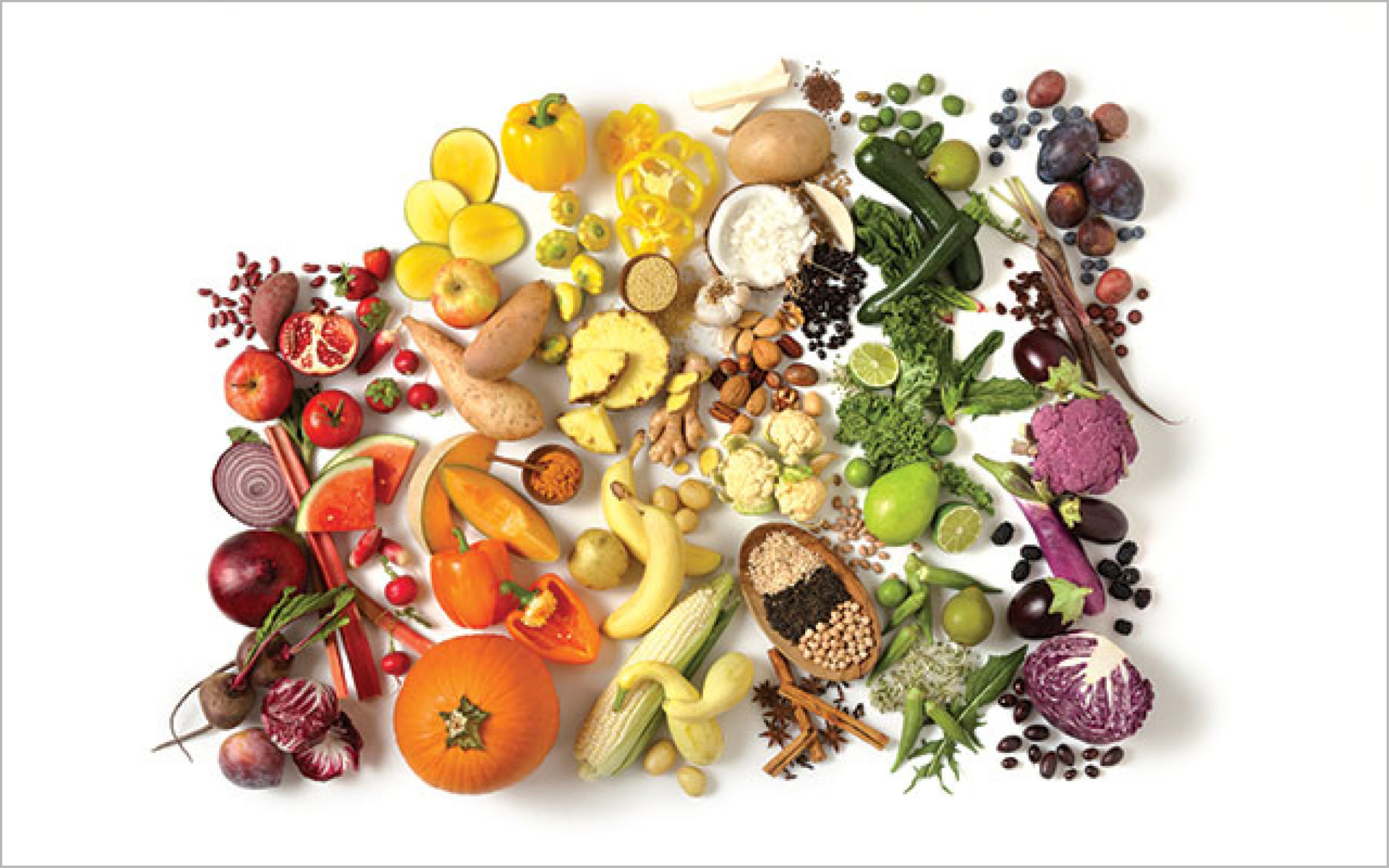 rainbow of healthy foods