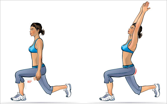 Hip stretch illustration