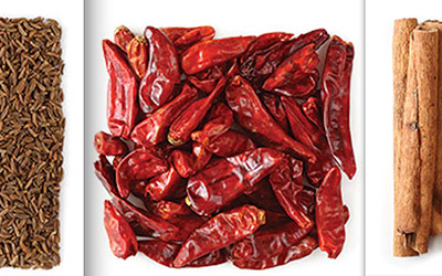 A tangle of dried red chili peppers