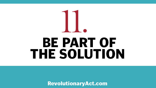 Be part of the solution