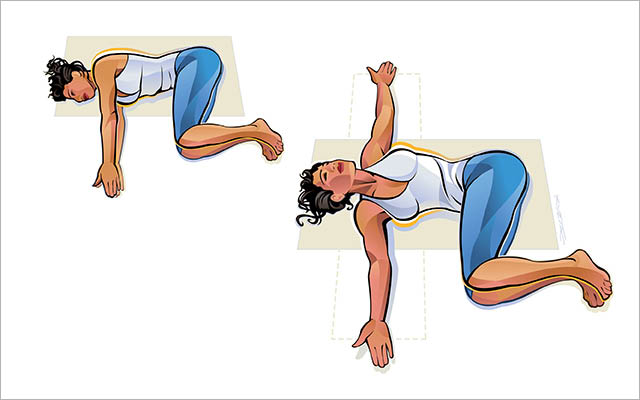 Illustration of rotational exercises