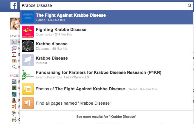 facebook krabbe disease group