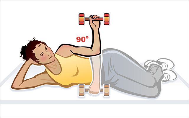 Dumbbell workout illustration