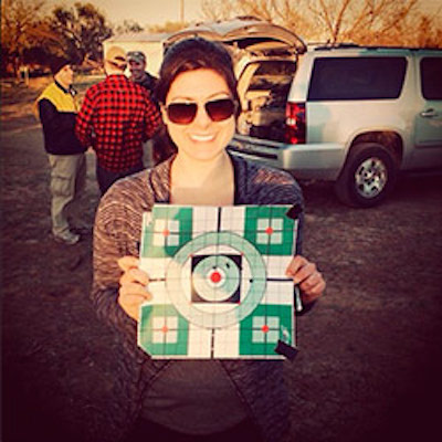 Maggie with bullseye