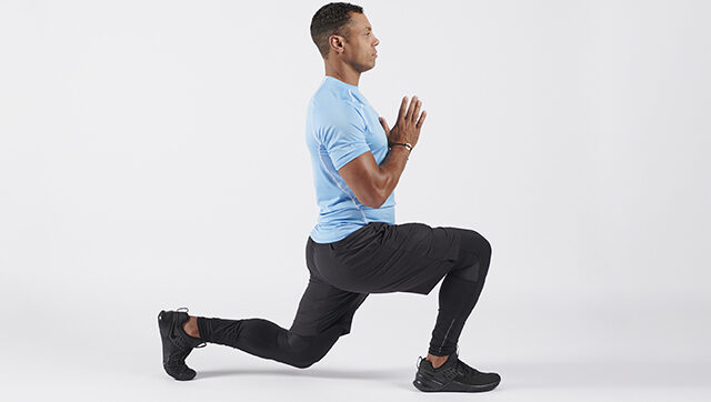 Man performing a lunge