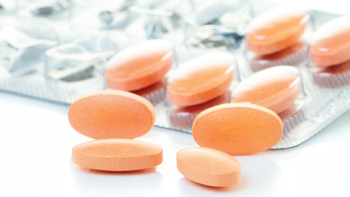 orange pills and pill pack