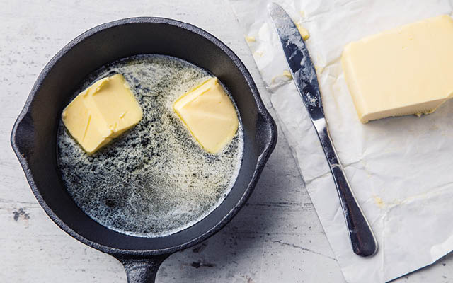 Butter in a pan