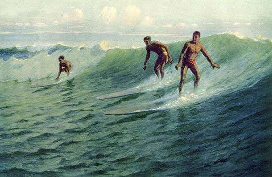 surfing painting