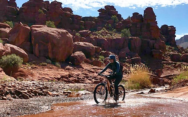 biker in moab