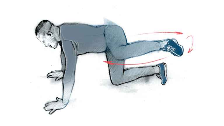 illustration of mobility hip controlled articular rotation