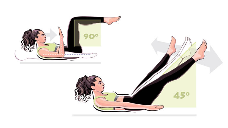 illustration of woman performing the coordination