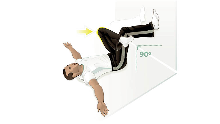 illustration assisted hip stretch