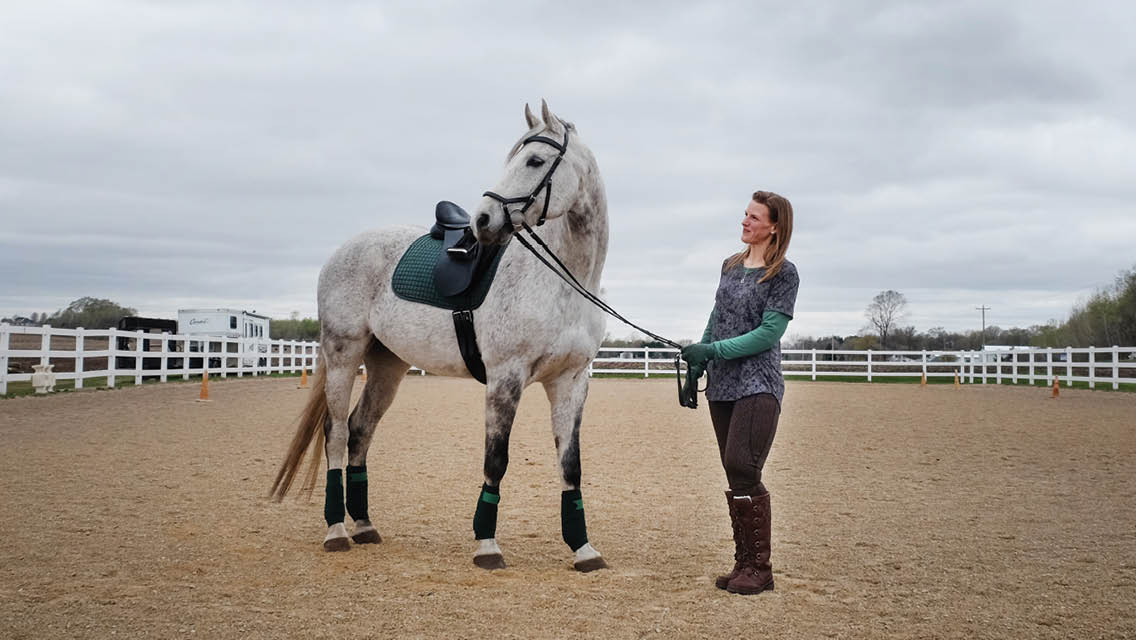 Megan Larsen with her horse