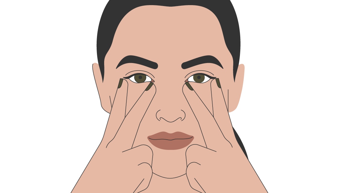 An illustration of the lower eyelid firmer.