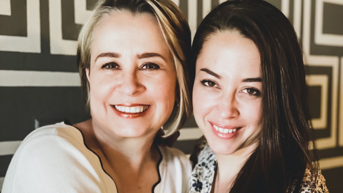 Lucy Sanchez and her mother