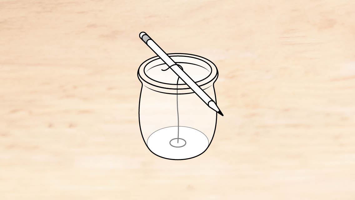 step two illustration - string in jar