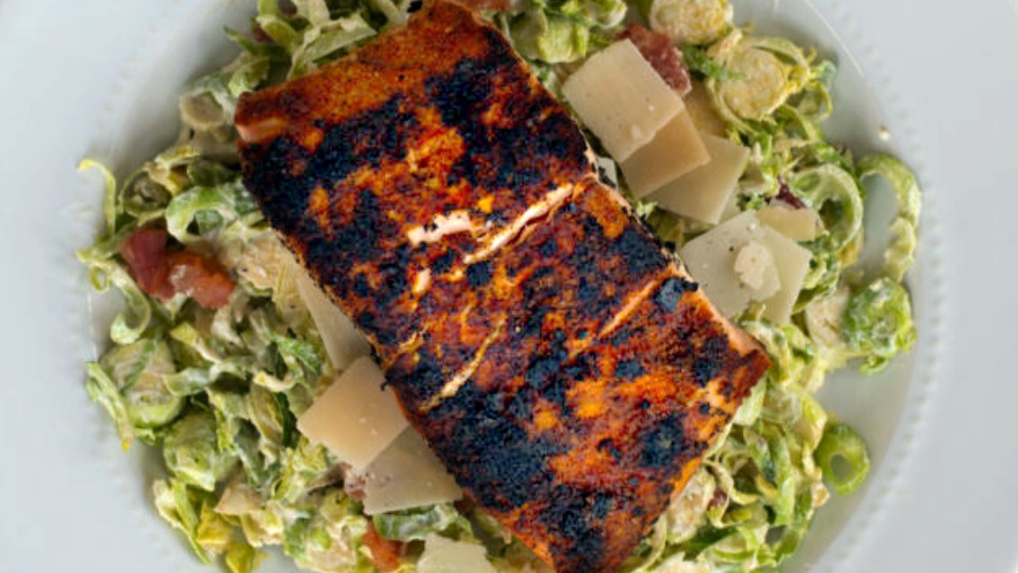 Blackened Salmon Caesar Salad