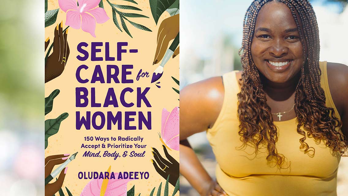 Author Oludara Adeeyo and the cover of her new book