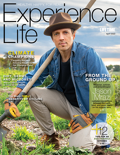 April 2022 cover of Experience Life magazine with Jason Mraz