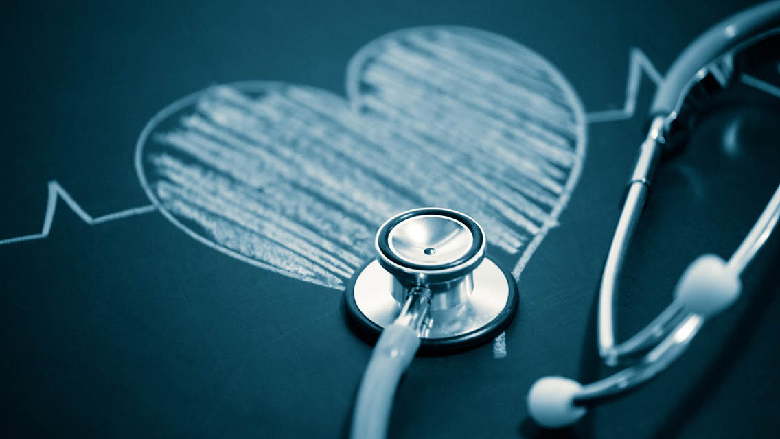 a chalk drawn heart and stethescope