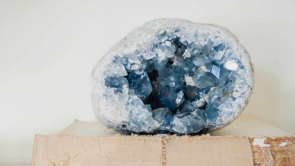 a blue geode from Cosmic Child