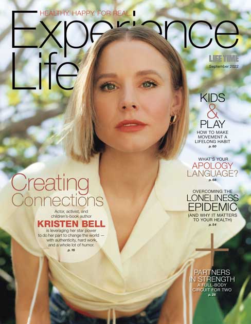 Kristen Bell on the cover of Experience Life magazine September 2022