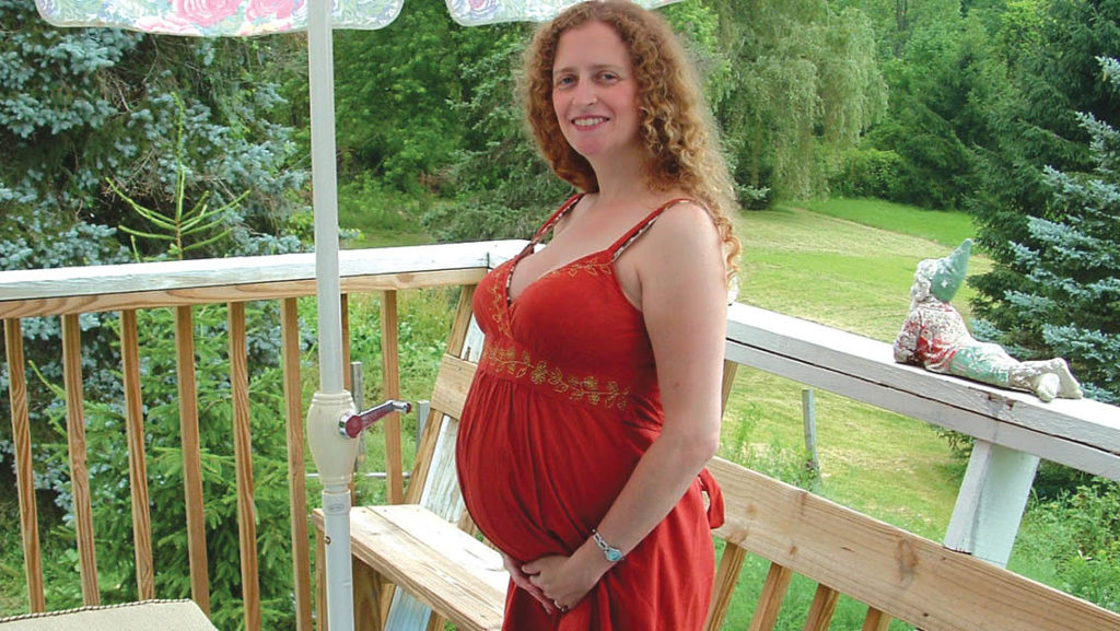 Aileen while pregnant