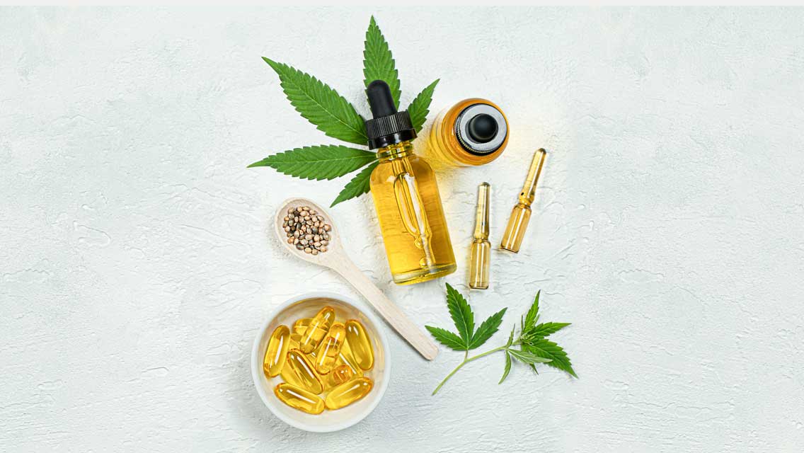 a variety of CBD products