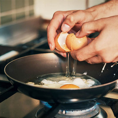 don't crack your egg over what you're cooking