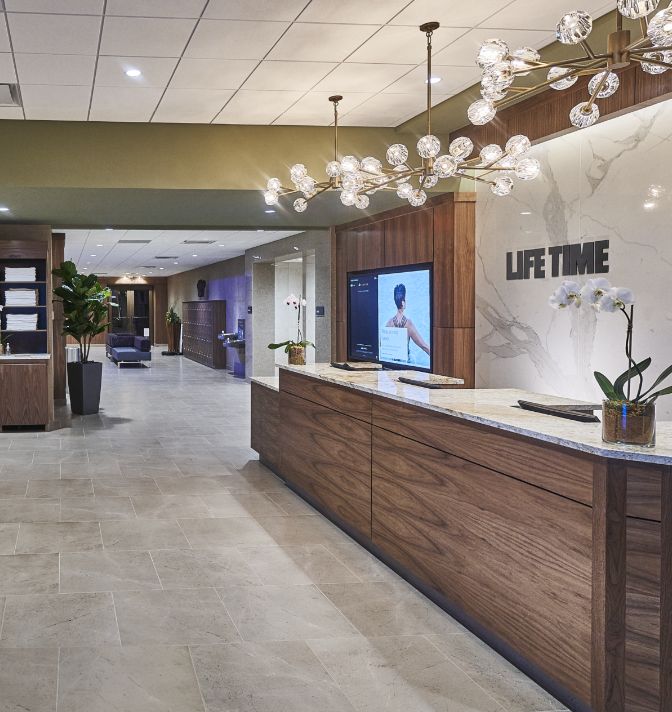 The lobby of Life Time Riverside