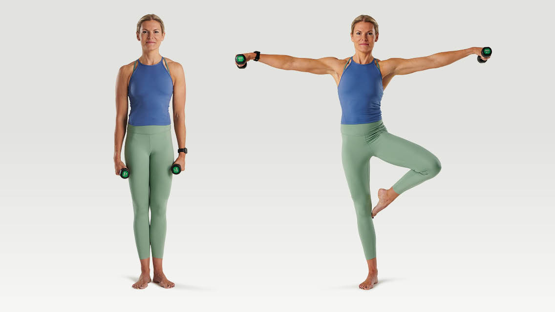 barre exercise: lateral raise and passe