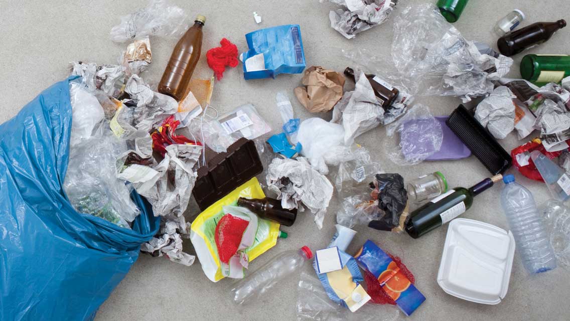 how much does it cost to clean up litter? A trash bag with litter spewing out