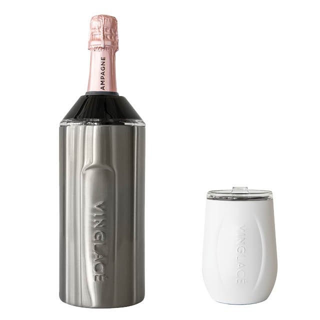 wine bottle cooler and insulated mug