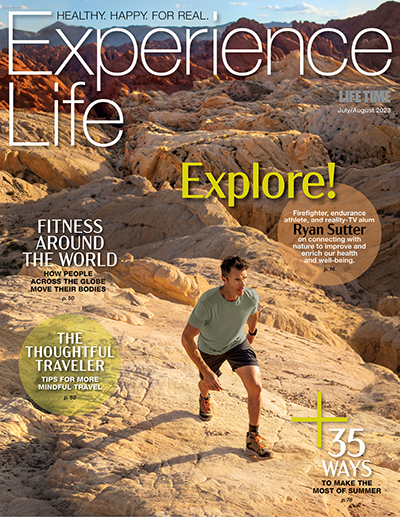 Ryan Sutter from the Bachelorette on the cover of Experience Life magazine