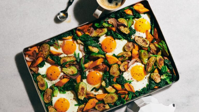 Sweet Potato, Brussel Sprouts, and Egg Sheet-Pan Breakfast | Experience ...