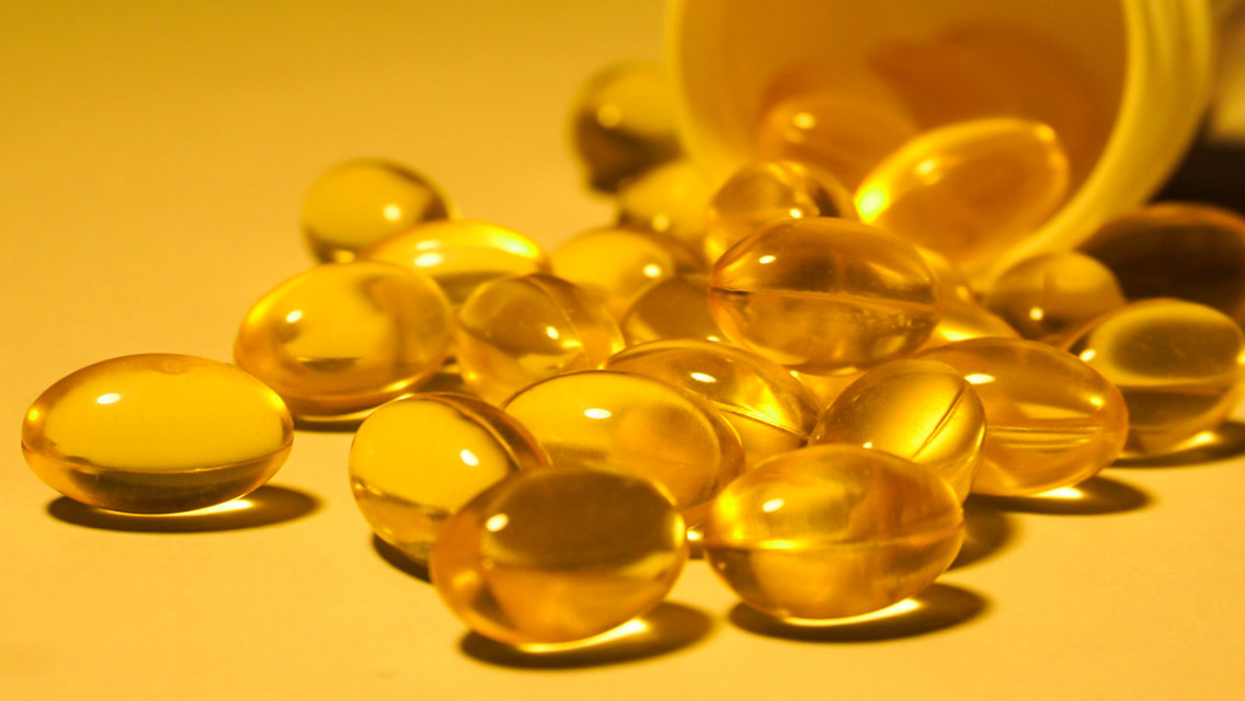 spilled fish oil capsules