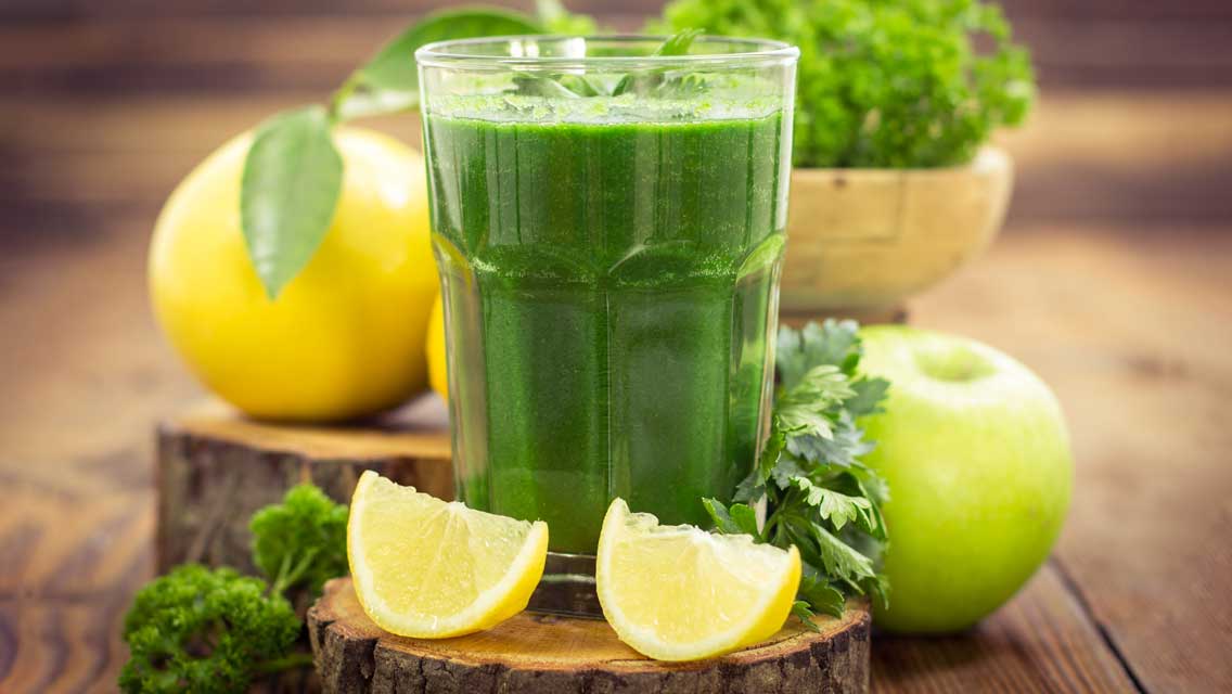 green juice and citrus foods