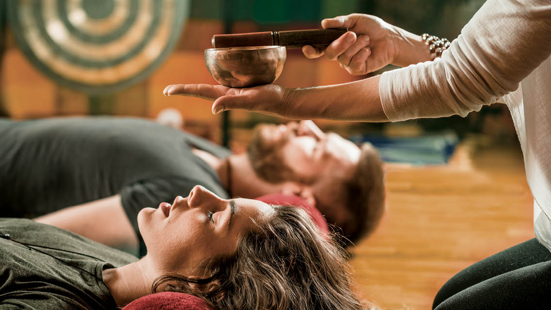a sound healing session