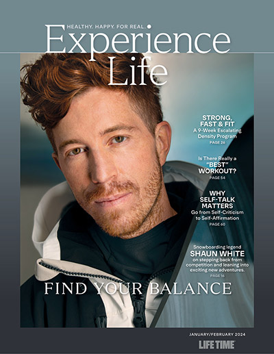 Shaun White on the cover of Experience Life magazine January/February 2024