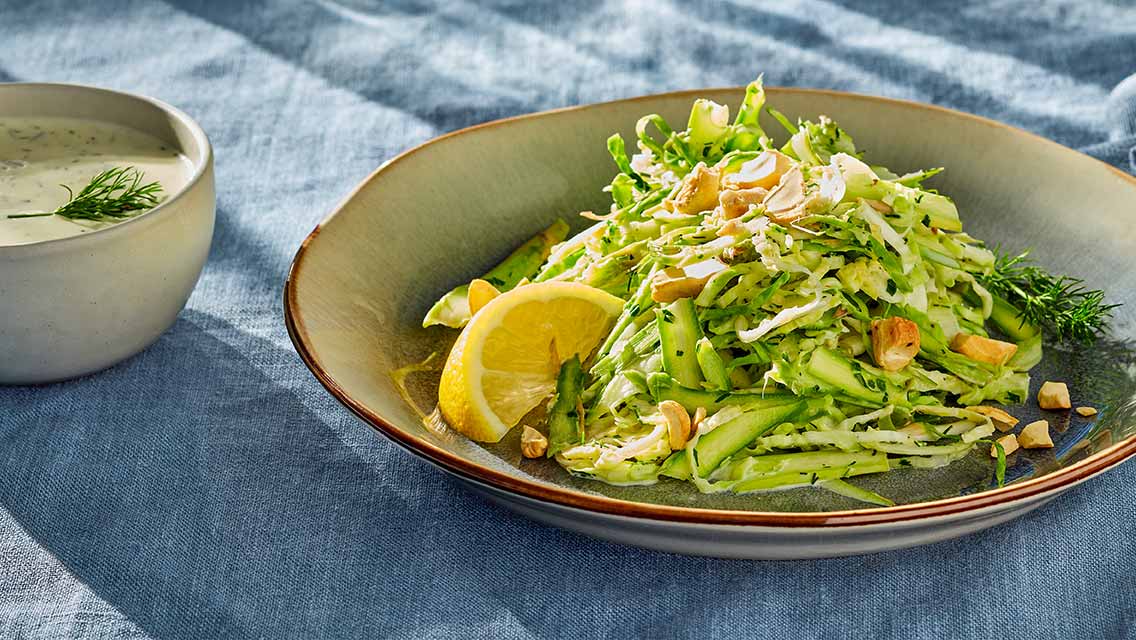 asparagus and brussels sprout salad