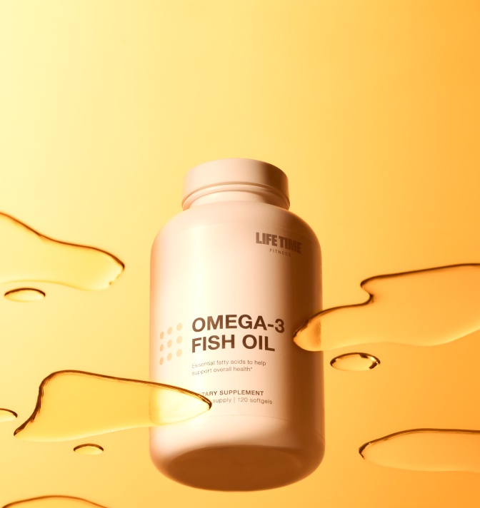 A bottle of Life Time Omega-3 Fish Oil