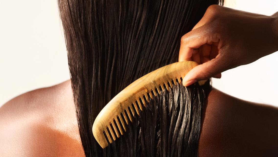 comb through wet hair