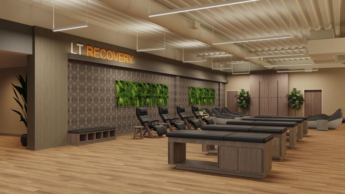 The LT Recovery zone at Life Time Arden.