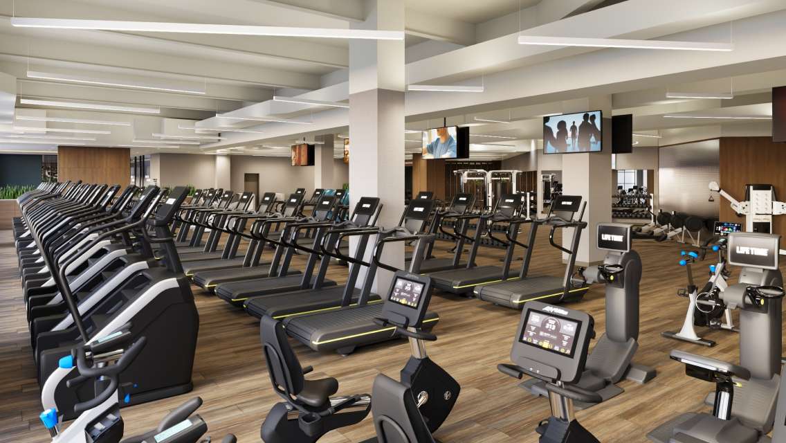 Life Time Prudential Center fitness floor