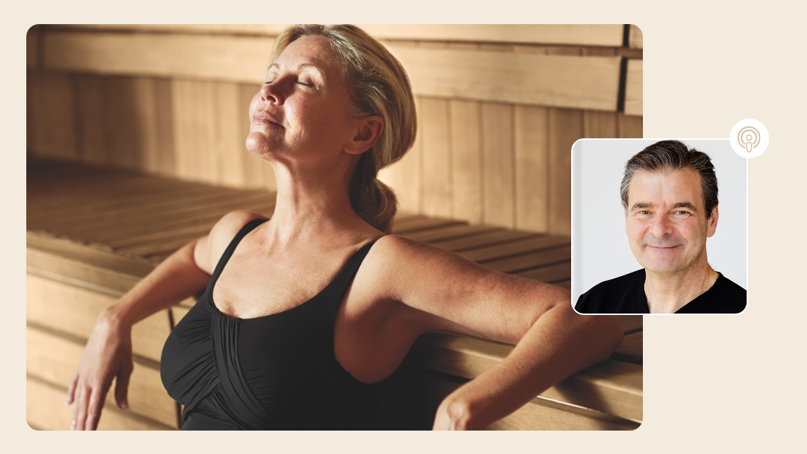 Woman in sauna