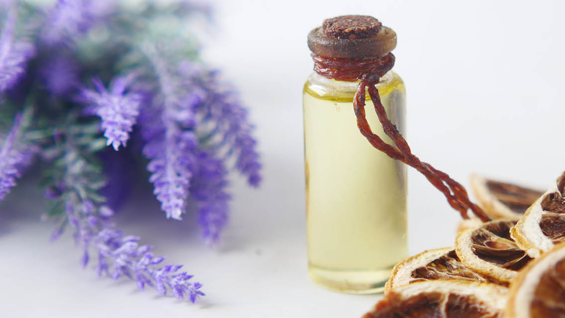 lavender and dried orange slices