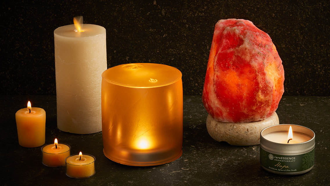 a variety of candles