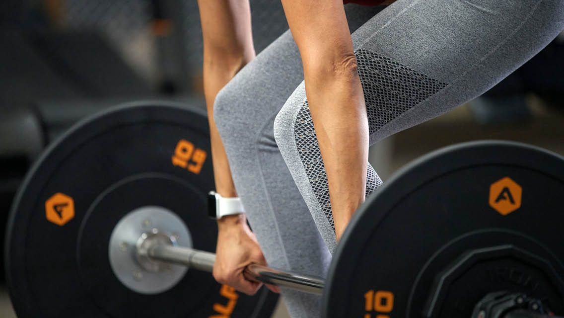 a person lifting weights
