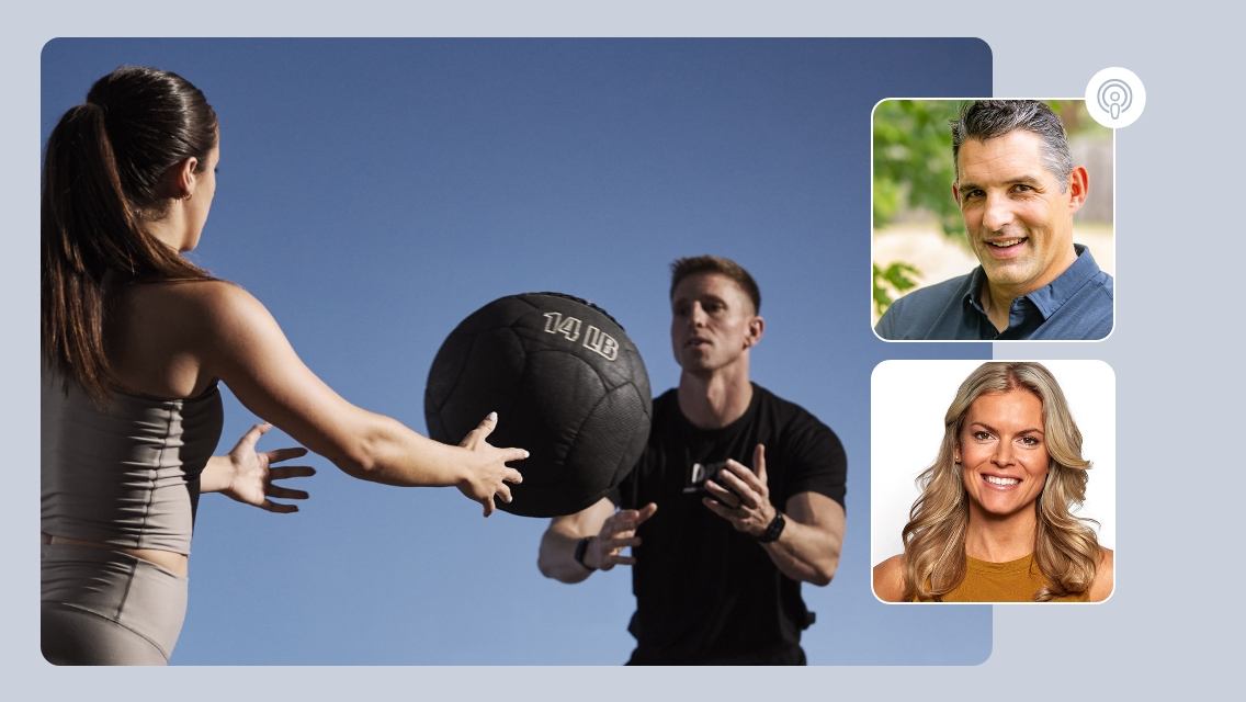 person throwing medicine ball